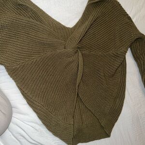 Olive Green Knitted Sweater